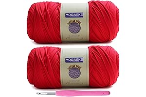Soft T-Shirt Yarn for Crocheting - 2 Pack Chunky Fabric Yarn