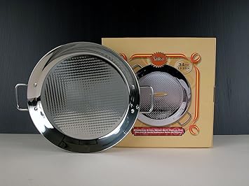 Paderno World Cuisine Stainless Steel Paella Pan - Thumbnail 3