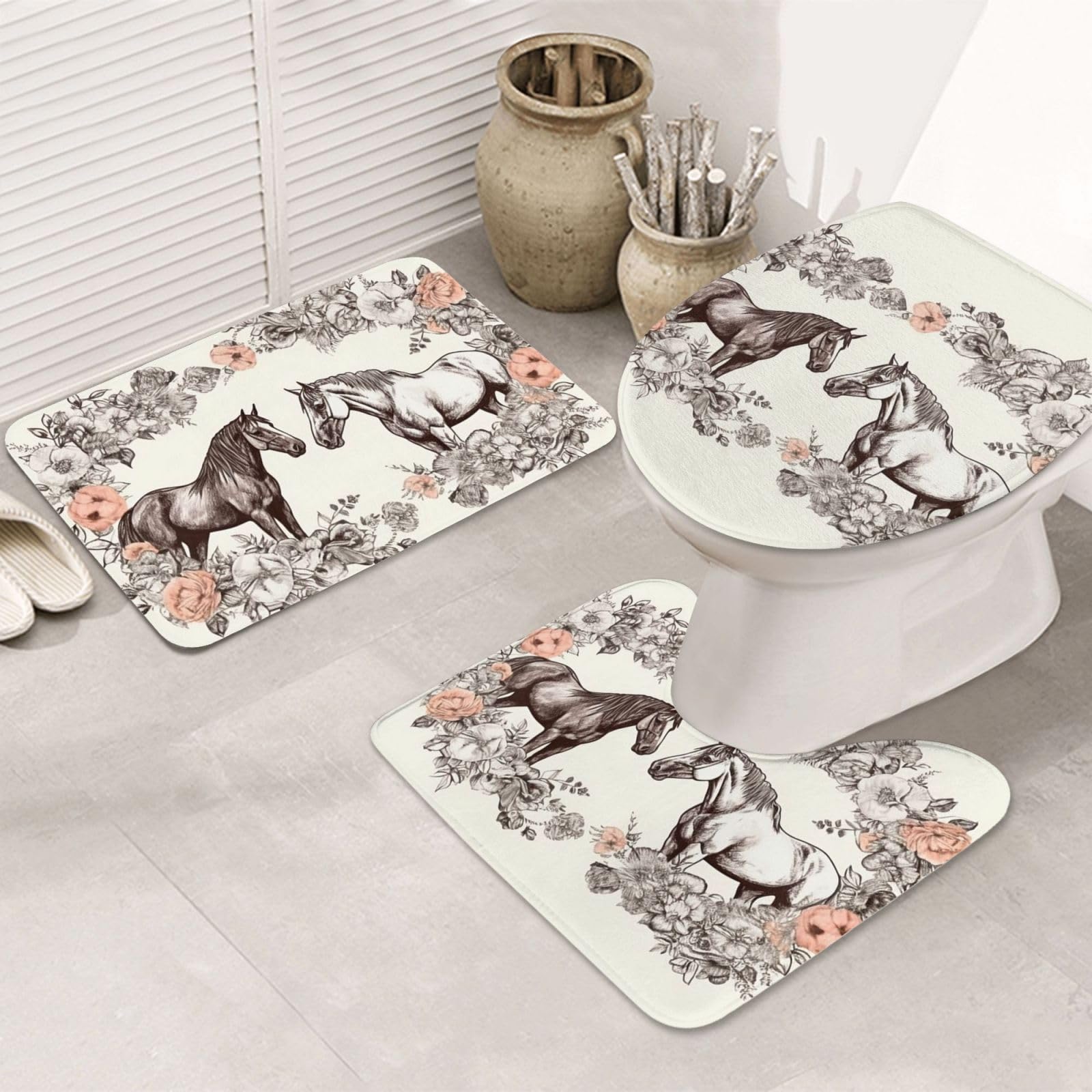 Tapis de salle de bain lavable qui ne glisse plus sur le carrelage