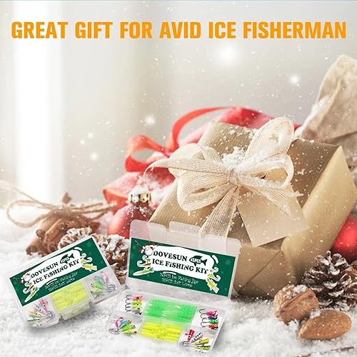 Miniatura 7 de Dovesun Kit de pesca en hielo Plantillas de pesca en hielo Señuelos de pesca Walleye Señuelos de pesca Crappie Jigs 135pcs58pcs45pcs34pcs30pcs8pcs