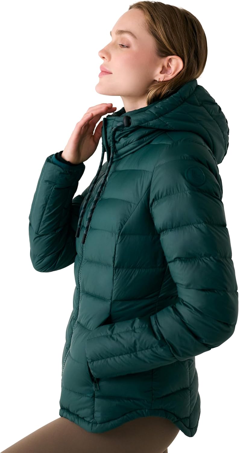 LOLË Womens Emeline Down Jacket | Packable Winter Coat | Down Insulated Jacket | -10°C / 14°F Winter Coat X-Large Midnight Teal V838