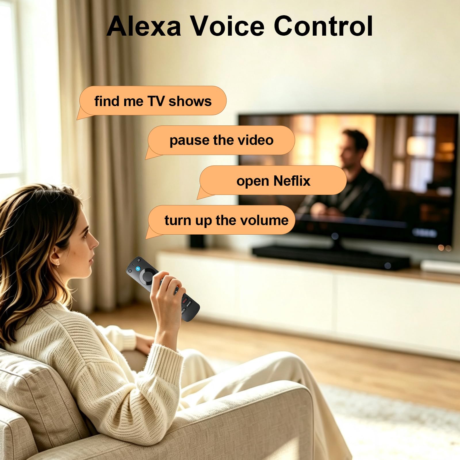 Gvirtue Sostituzione vocale compatibile con F-ire TV Alexa Voice Remote Pro