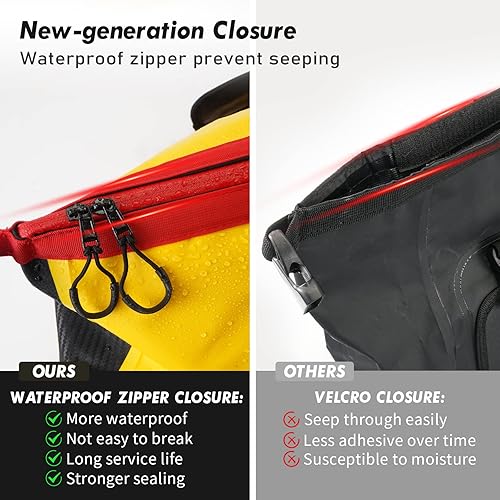 Miniatura 3 de NICECNC Bolsa de lona impermeable para motocicleta, 66 L, PVC 500D, bolsa trasera de motocicleta, bolsa de maletero universal para motocicleta,