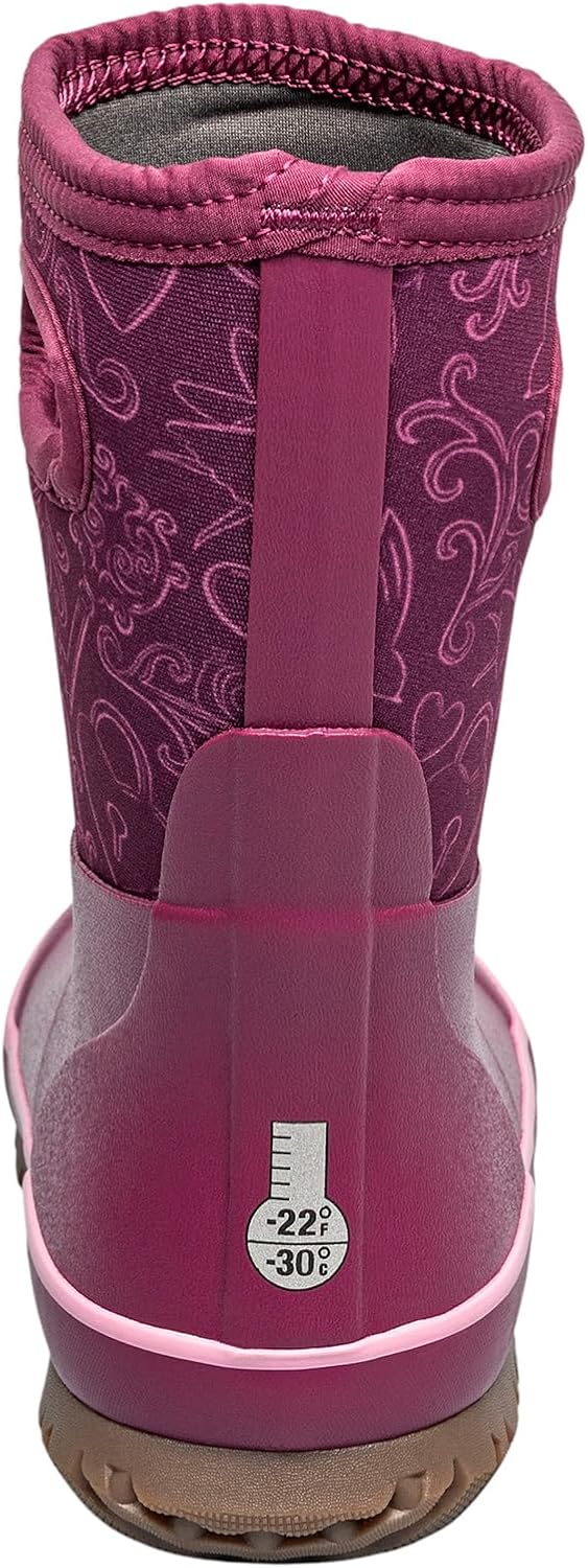 BOGS Grasp Kids Waterproof Rain Boots, Insulated Winter Snow Boots