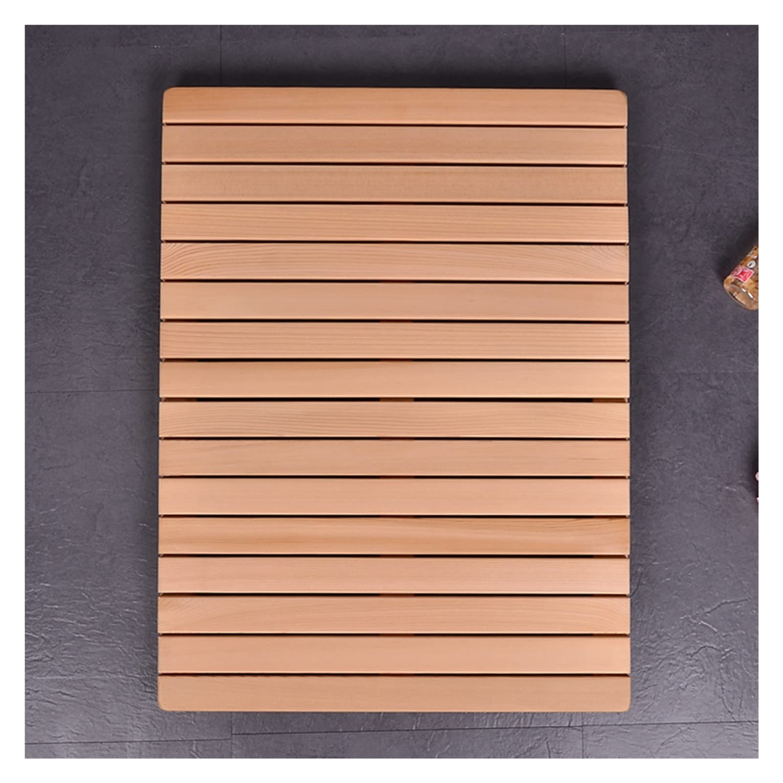 Coussin de pied imperméable en bois authentique pour douche moderne