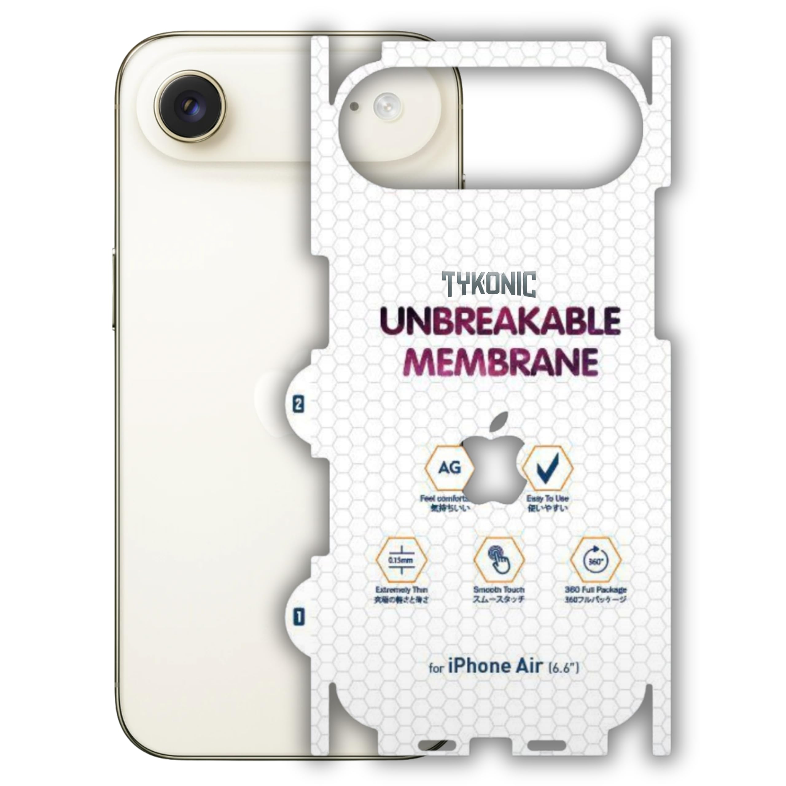 Tykonic Matte Membrane for iPhone Air - Transparent Back Skin for iPhone Air - Durable Back Lamination | Fingerprint Resistant Skin-image-16