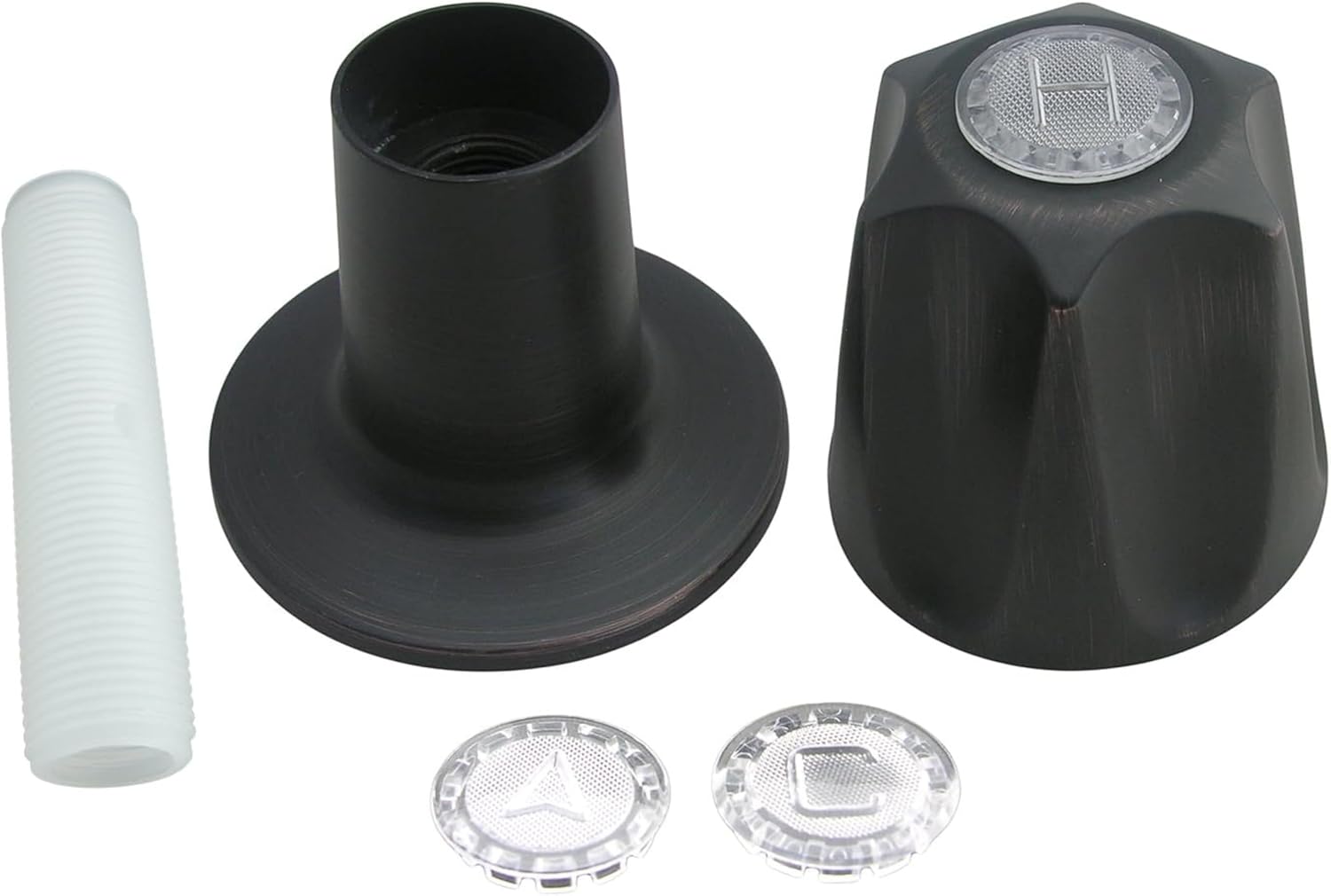 LASCO 01-9141OB Handle with Index Button Indicators Flange and Nipple for Price-Pfister Verve, Large, Oil Rubbed Bronze