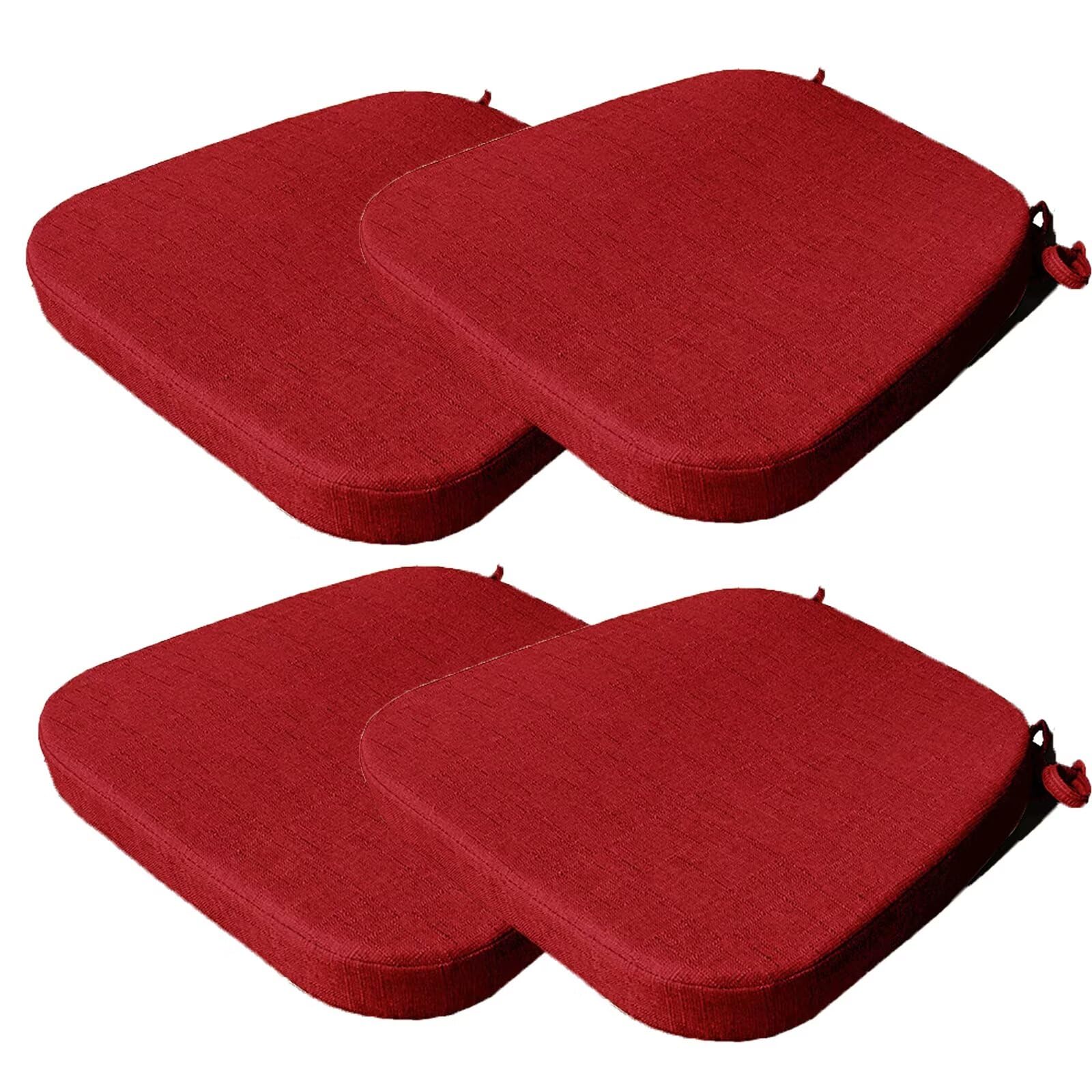 Cojines para sillas de comedor Juego de 4 piezas con espuma suave de 43x42 cm