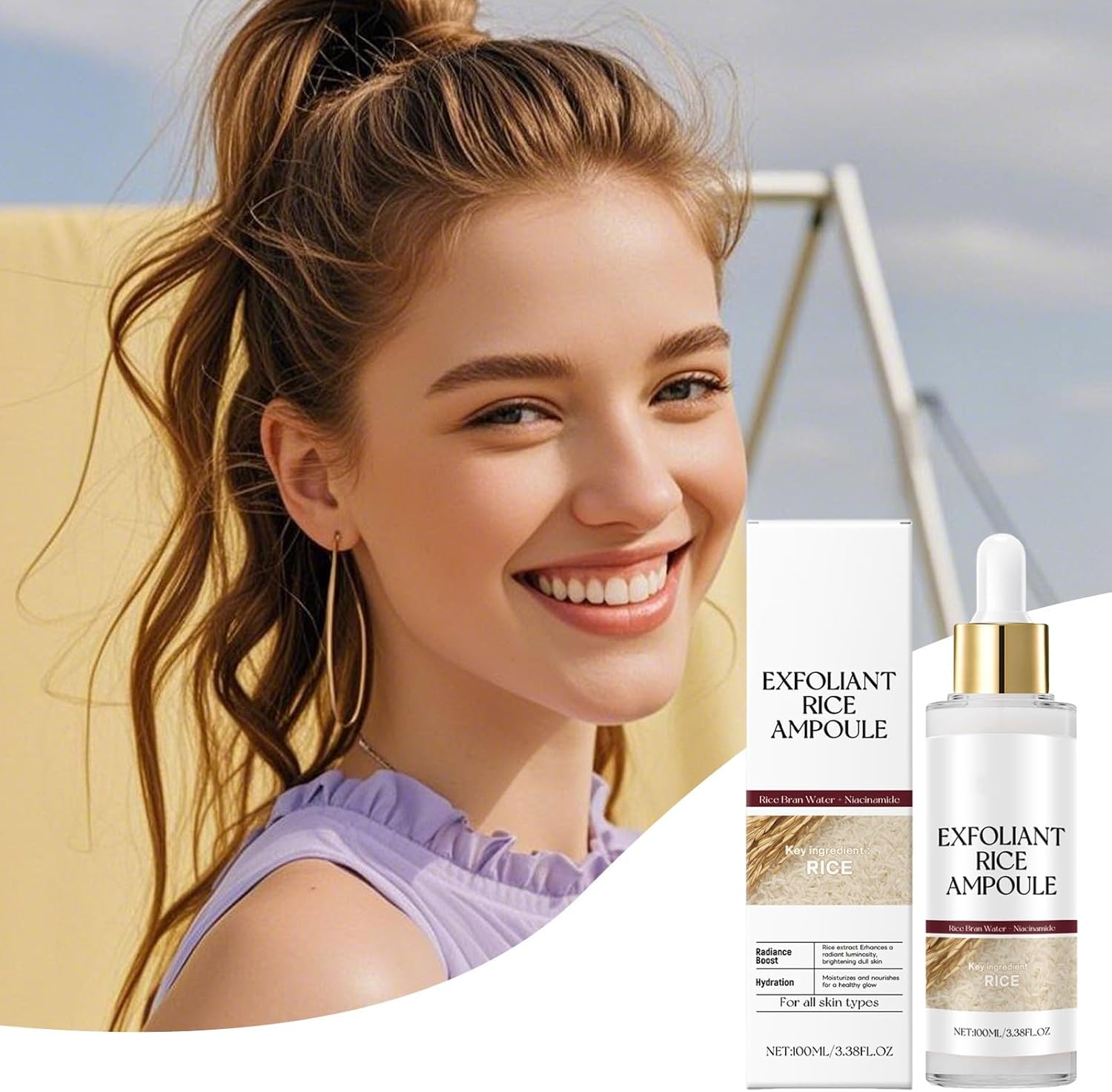 Peel Shot Glow Rice White Rice +Black Rice Soft Exfoliating Face And Body Scrub Dead Skin Cells Blackheads Remover For All Skin Types 100ml Scar Filler (Black+Yellow,100 g (Pack of 1)) - Image 3