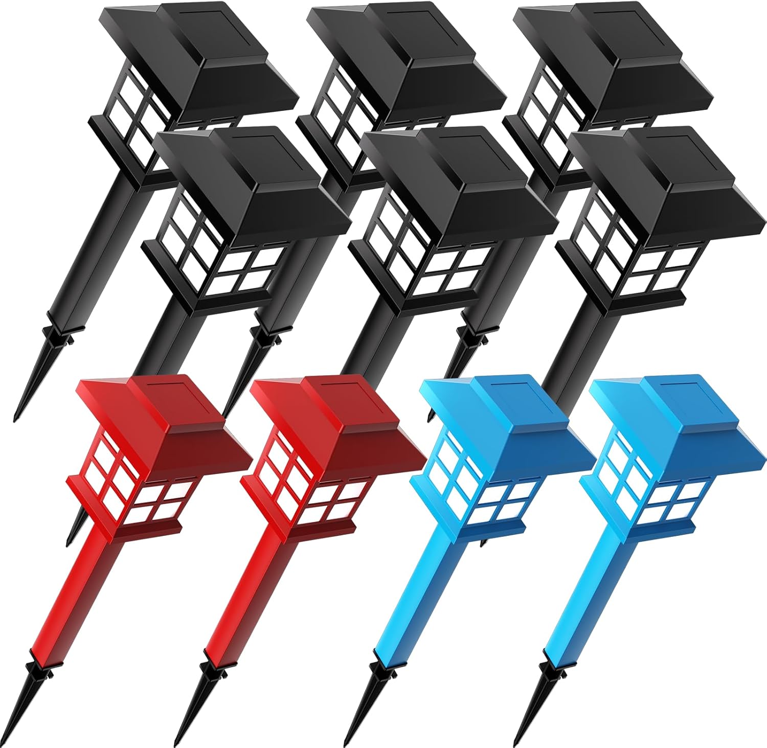 20-piece IP55 Waterproof Solar Lights, Multi-Color Outdoor Lawn Lights, Courtyard Path Festival Lighting Decorative Lights (16pcs+4 White Light)