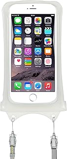 AquaVault 100% Waterproof Floating Smart Phone Case & Money Pouch - Fits All Phones - Made from Premium Heavy Duty PVC for Added Drop Protection - Includes Adjustable Neck Strap White
