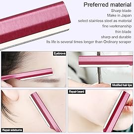 Eyebrow Trimmer, Completely Stainless Steel Eyebrow Razor Shaper for Men and Women, Grooming Shavers(10 pcs/box)