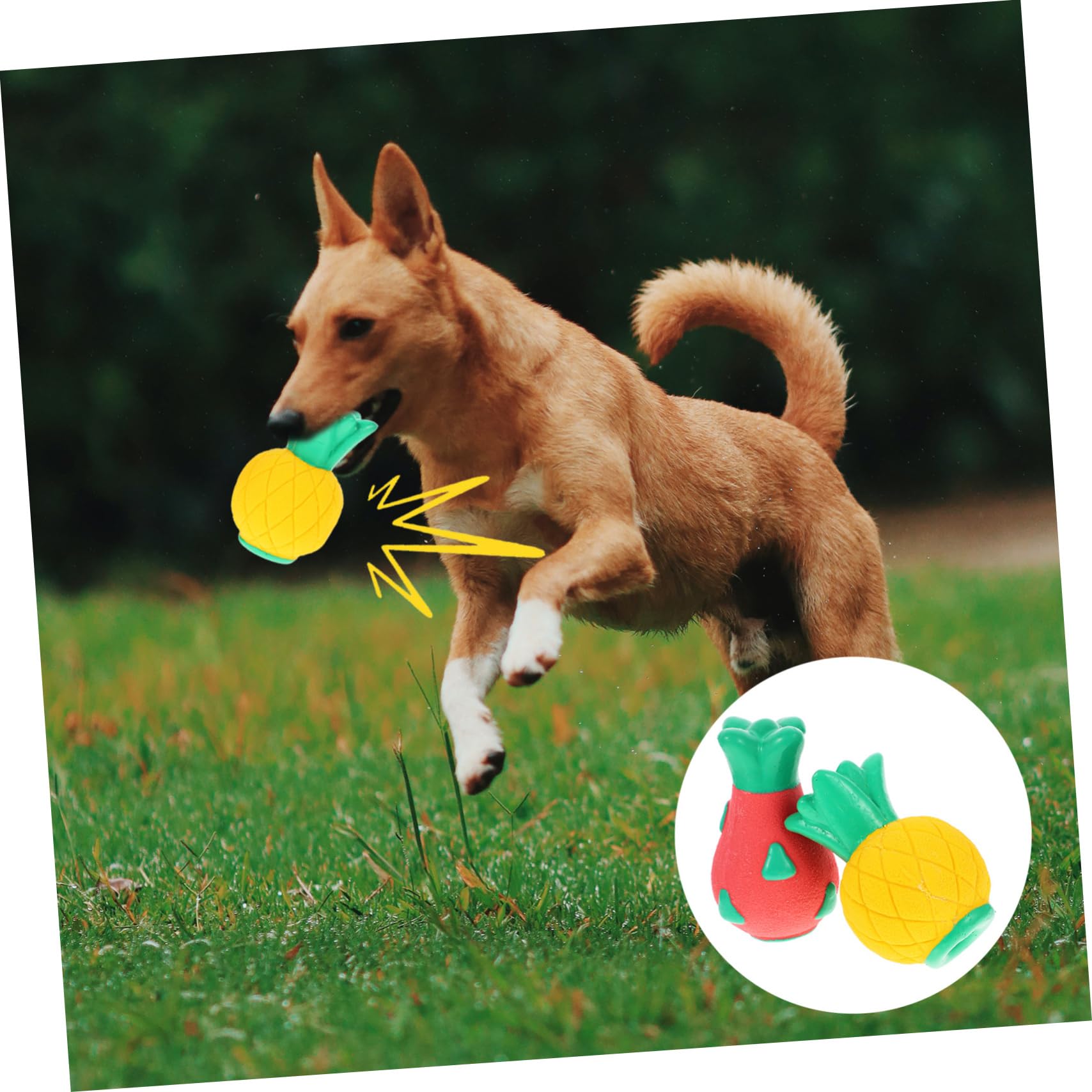 Angoily 8piezas Juguetes De Masticar para Perros Juguetes Interactivos para Limpiar Dientes De Mascotas Accesorios para Perros Pequeños y Medianos Incluye De Piña y Fruta del Dragón