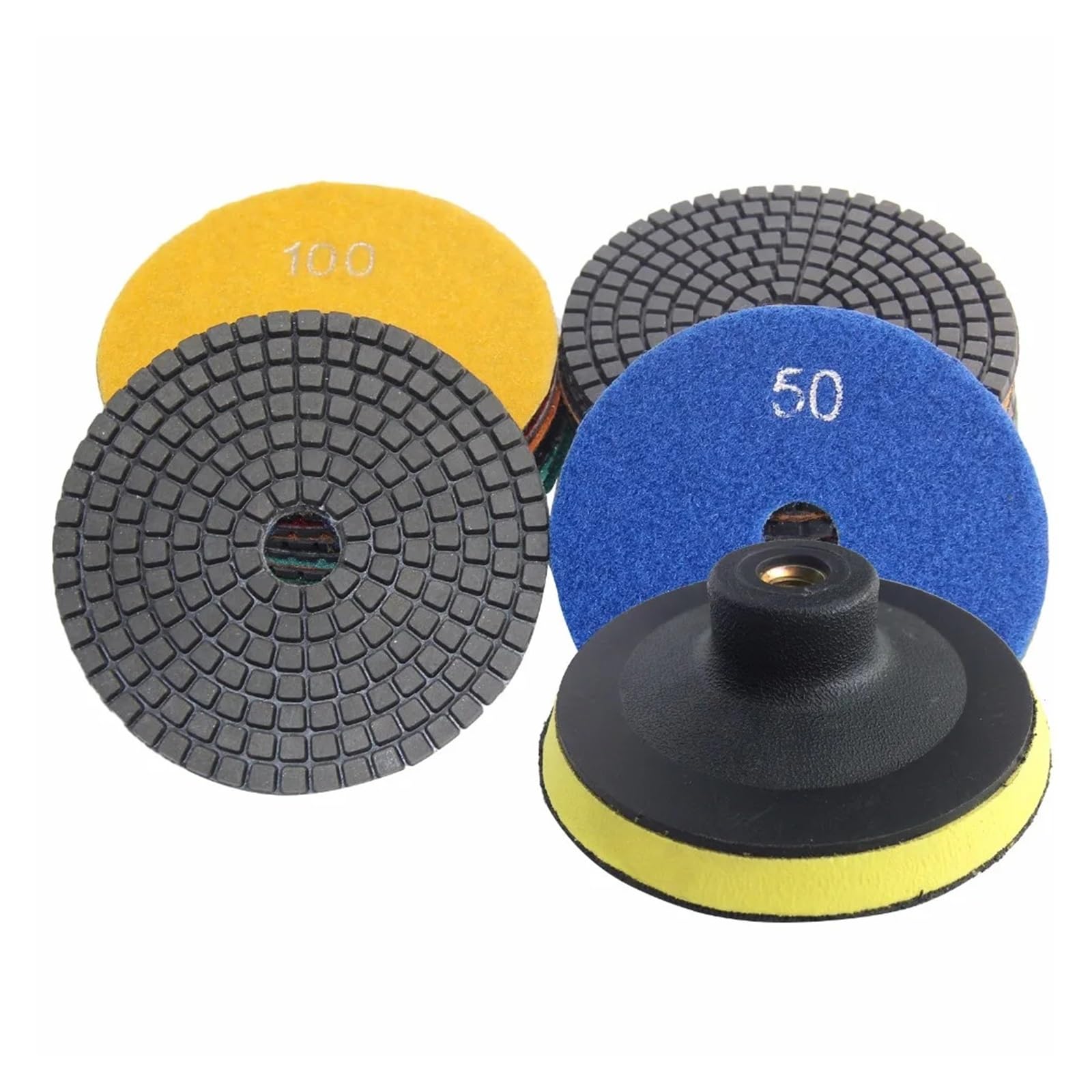 3-calowe / 4-calowe podkładki polerskie Grit 50-3000 Pad polerski na mokro Kamień Granit Marmur Narzędzia ścierne(10PCS G800,4 inches)