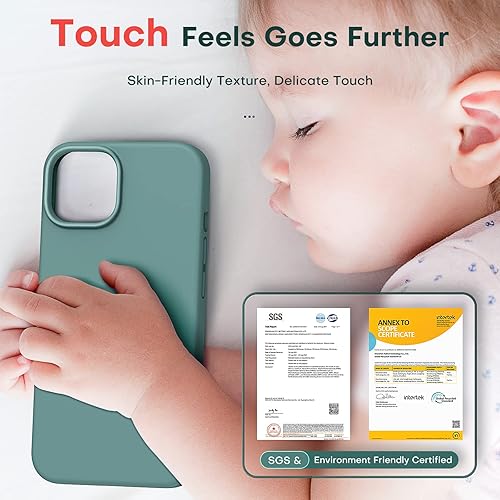 Vista 185 de TOCOL - Funda 5 en 1 para iPhone 11, con 2 protectores de pantalla + 2 protectores de lente de cámara, funda delgada de silicona líquida a prueba