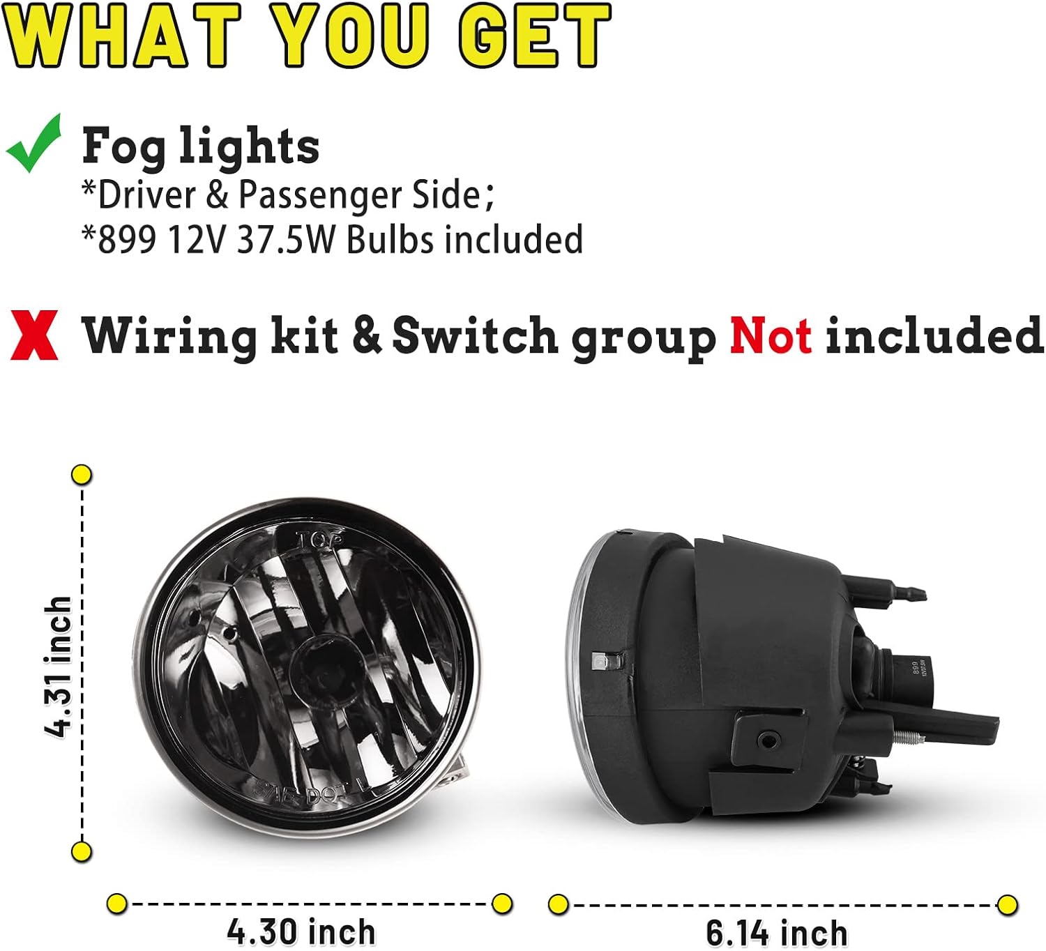 Fog Lights Lamp compatible for Nissan Titan 2004-2015 Assembly For Nissan Armada 2005 2006 2007 1 Pair