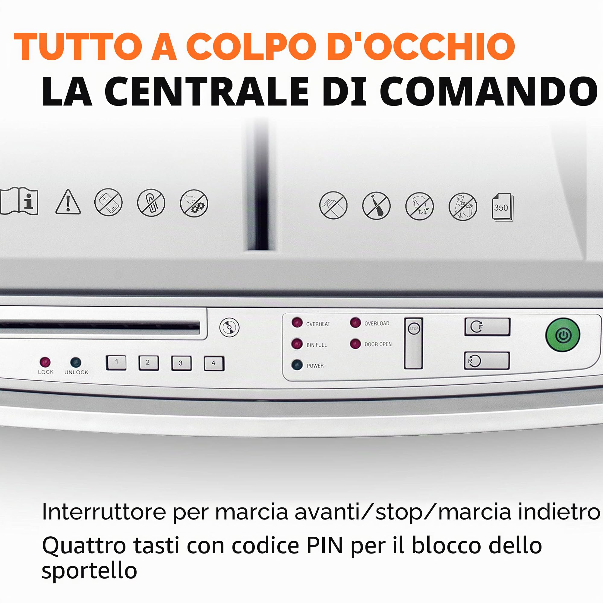 Shredcat 8285 - Distruggidocumenti autofeed da 4 x 10 mm, taglio a particelle (fino a 350 fogli, livello di sicurezza P-4, conforme al GDPR, distrugge carte di credito, CD) | Capacità di raccolta 53 l, particelle, 350 fogli