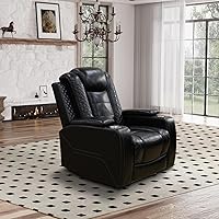 Vista 25 de Juego de sofá reclinable eléctrico para sala de estar, sofás reclinables de cuero caqui con puerto USB, sofá de cuero con sillón reclinable