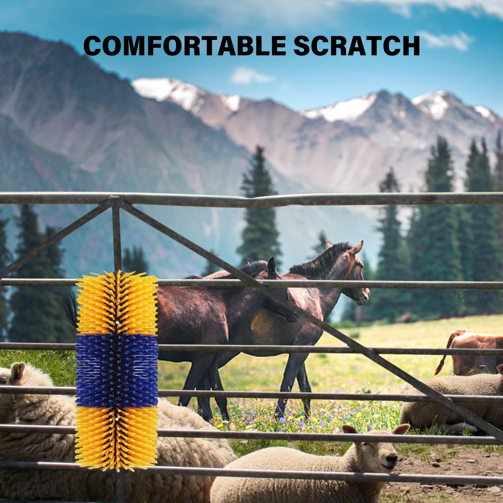 Vieh Lot de 2 brosses à gratter semi-circulaires efficaces pour chevaux et vaches - Gratte-dos pour chevaux et vaches - Idéal pour le toilettage des animaux - Brosse à gratter cheval et vache