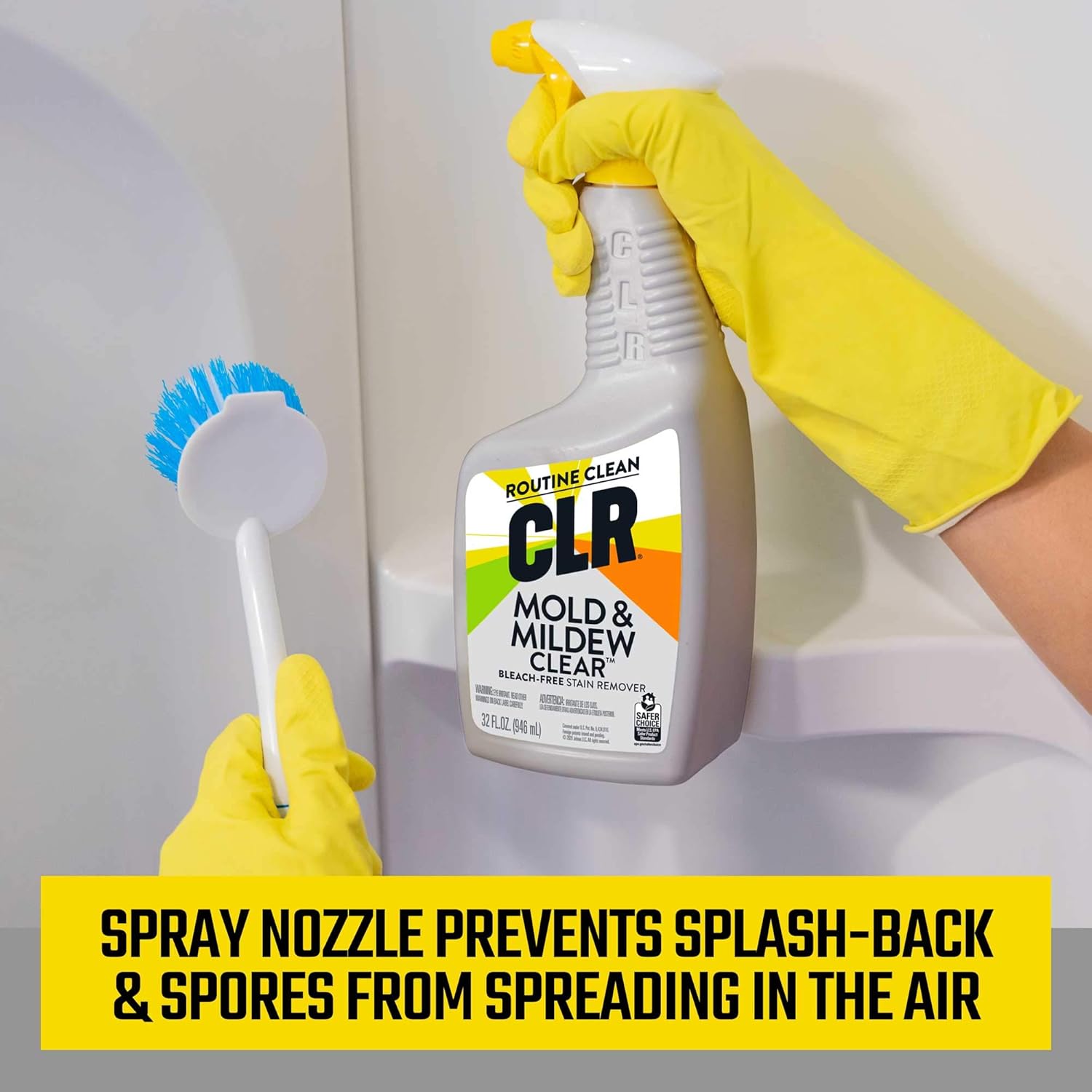 CLR Mold & Mildew Clear, Bleach-Free Stain Remover, 32 Ounce Spray Bottle : Health & Household
