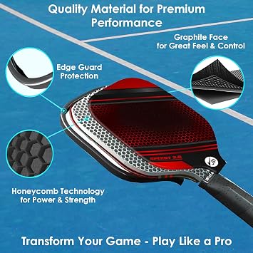 JP WinLook Premium Pickleball Paddles Set USAPA Pickleball Set - Graphite Carbon Fiber Rackets for Women & Men and Balls for Indoor or Outdoor Play - Racquets, Pickleballs & Carry Bag
