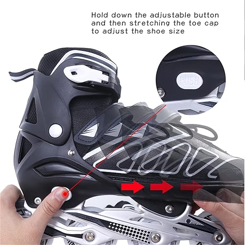 Miniatura 4 de Zuwaos Boys Kids Adjustable Inline Skates Girls Inline Skates for Kids Beginner Roller Skates for Girls Men and Ladies Outdoor