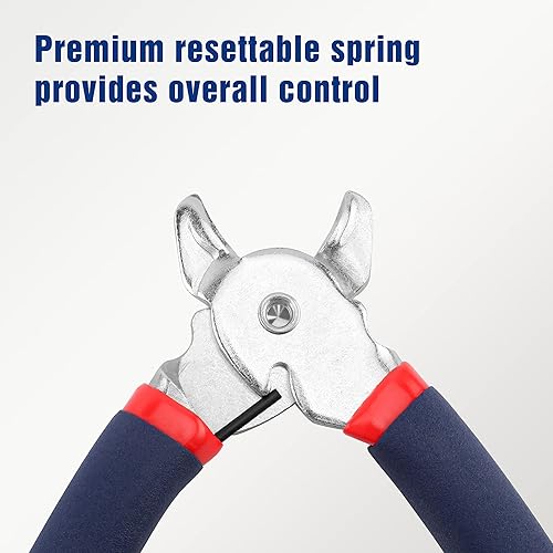 Miniatura 5 de WORKPRO Alicates de anillo de cerdo con 500 anillos de cerdo de 34 pulgadas, anillos de cerdo de acero galvanizado perfectos para tapicería de