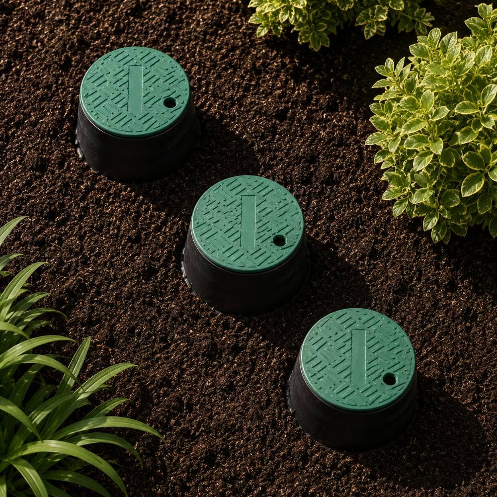 6x Ventilbox 15 cm für Garten, professioneller Schutz für Ventilsysteme | Das praktische 6er-Set bietet eine wirtschaftliche Komplettlösung für die Installation Ihres gesamten Bewässerungssystems.