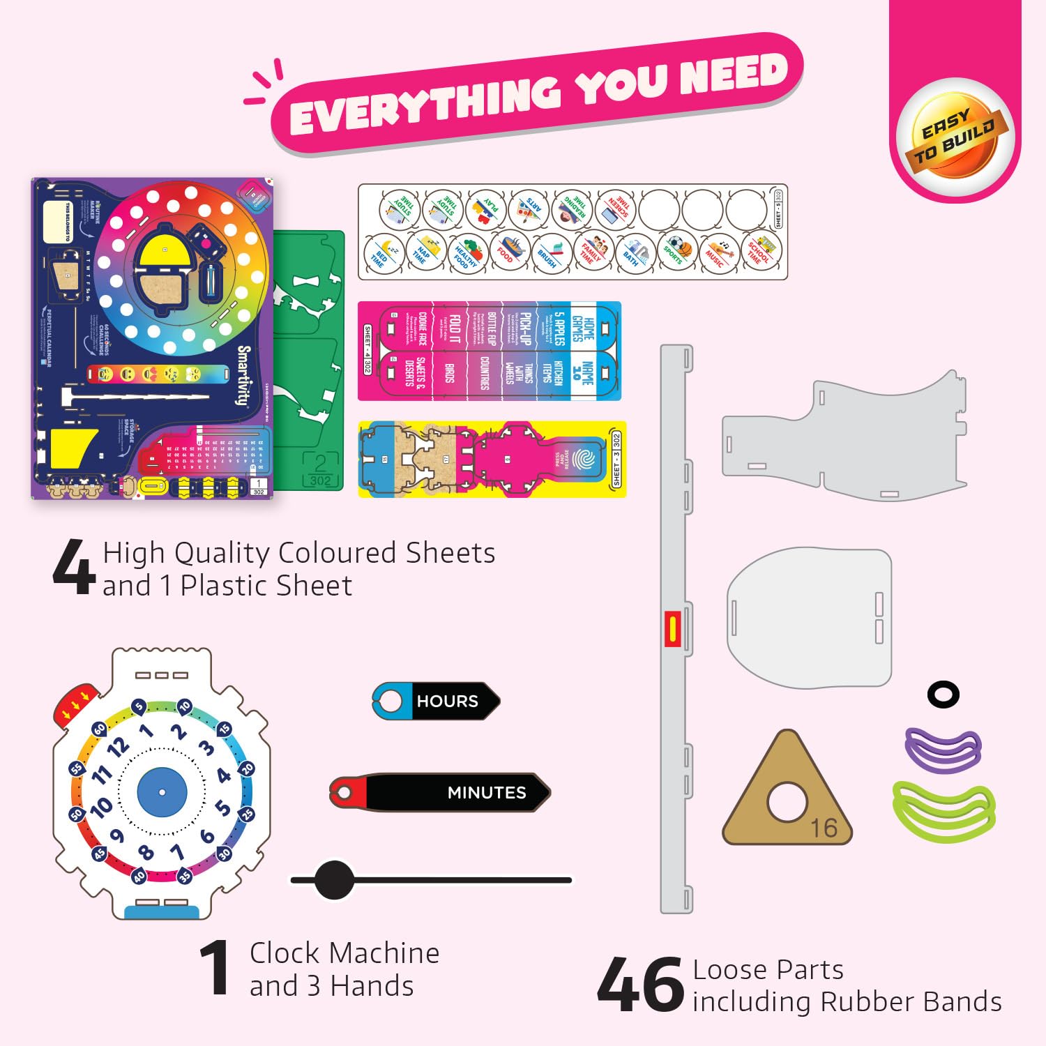 Smartivity DIY Interactive Clock With Stationary Organiser For Kids Ages 6-12|Features An Infinity Calendar|Birthday Gift For Boys&Girls|STEM Educational Toy For 6,7,8,9,10,11,12 Years,Multicolour - Image 8 thumbnail