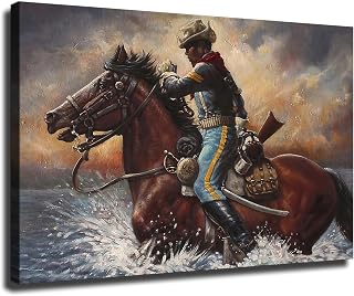African American Buffalo Soldier Poster Art Prints Living Room Office Decor Modern Family Bedroom Decor Posters (08x12inch-No Framed)