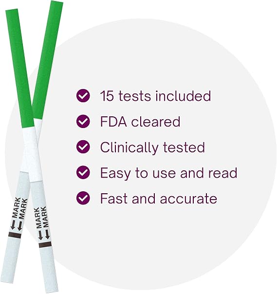 Natural Cycles Ovulation Test Strips (15 Count) - LH Ovulation Tests for Women Trying to Conceive - Ovulation Predictor Kit with 99% Accuracy, Easy At Home Fertility Test