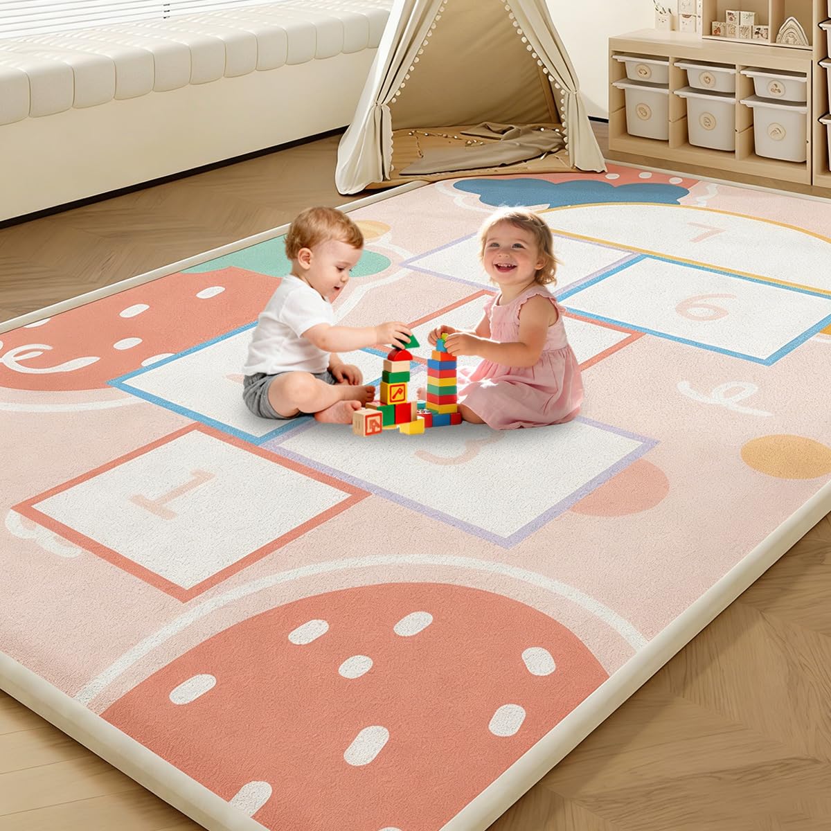 Voxirum 2.5 CM Thick Baby Play Mat for Floor, Extra Soft Activity Floor Mat with Non-Slip Backing for Infant, Kids and Toddler Crawling, and Perfect Carpets for Yoga, Exercise 100 x 250 cm — image 1