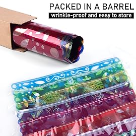 DomeStar Plastic Papel Picado Garland, 18 Ft Mexican Party Decorations Fiesta Themed Supplies for Day of The Dead & Cinco de Mayo