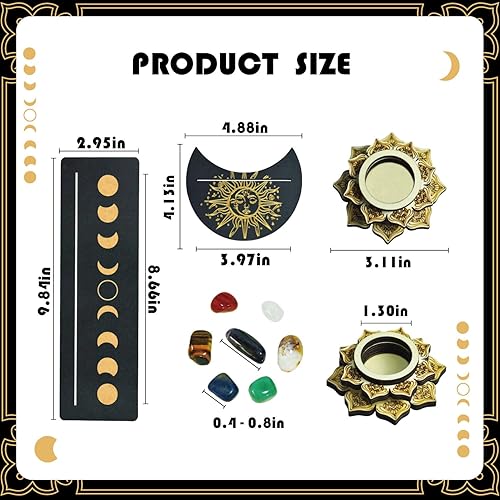 Miniatura 2 de Knana 10 Uds. Tarot Soporte de Tarot Display Tarot Accesorios con Tarot Piedra de Cristal para Herramientas de Adivinación de Brujas