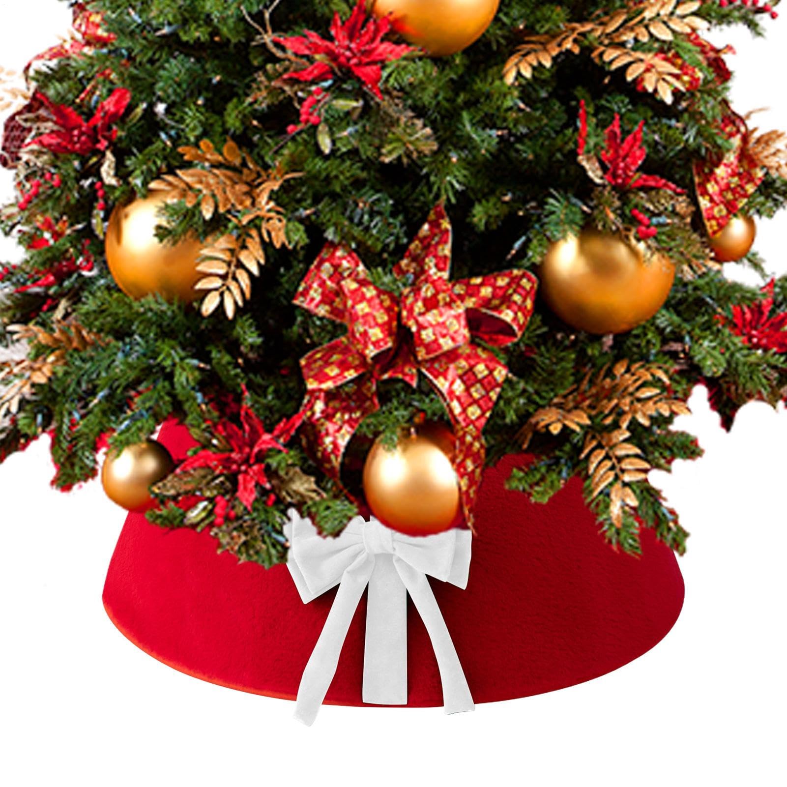 Anneau de sapin de Noël chic pour cacher le pied du sapin de fête