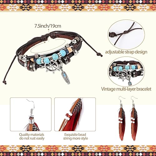 Miniatura 3 de Foaincore Juego de 5 piezas de disfraz indio nativo de doncella americana, suministros de disfraz de princesa nativa para Halloween