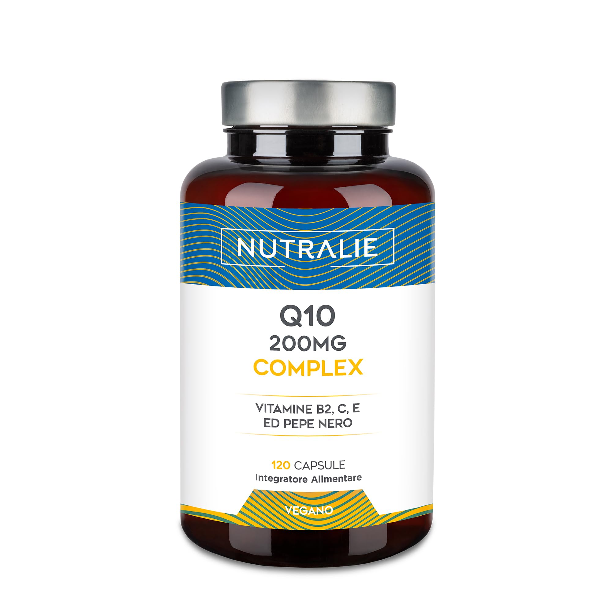 Coenzima Q10 Complex 200mg - 120 Capsule Coq10 - Antiossidante con Vitamina C, E e B2, Pepe Nero - Sistema Immunitario - Ubichinone Coenzima Q10-120 Capsule Nutralie