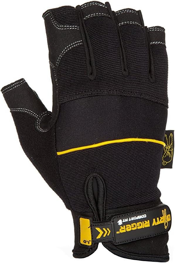 Dirty Rigger Comfort Fit Gloves (Fingerless) (L)