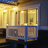 Vista 8 de Dynaming - Paquete de 6 luces solares para punta de poste al aire libre, luces solares para postes de valla de carcasa blanca, aptas para postes