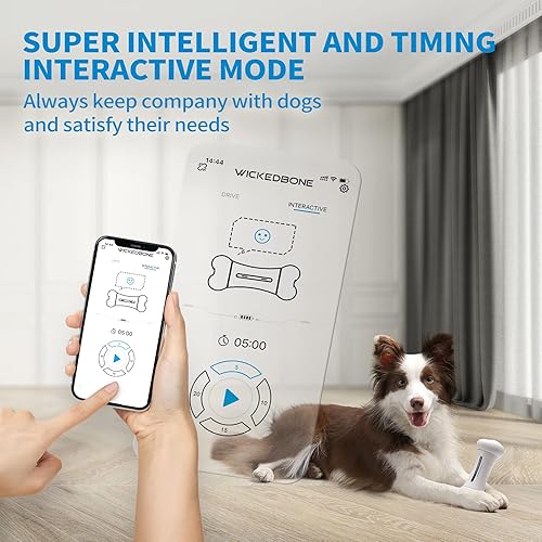 Miniatura 3 de Wickedbone Smart Bone juguetes interactivos para perros control de aplicación inteligente electrónico automático para mascotas juguetes para perros