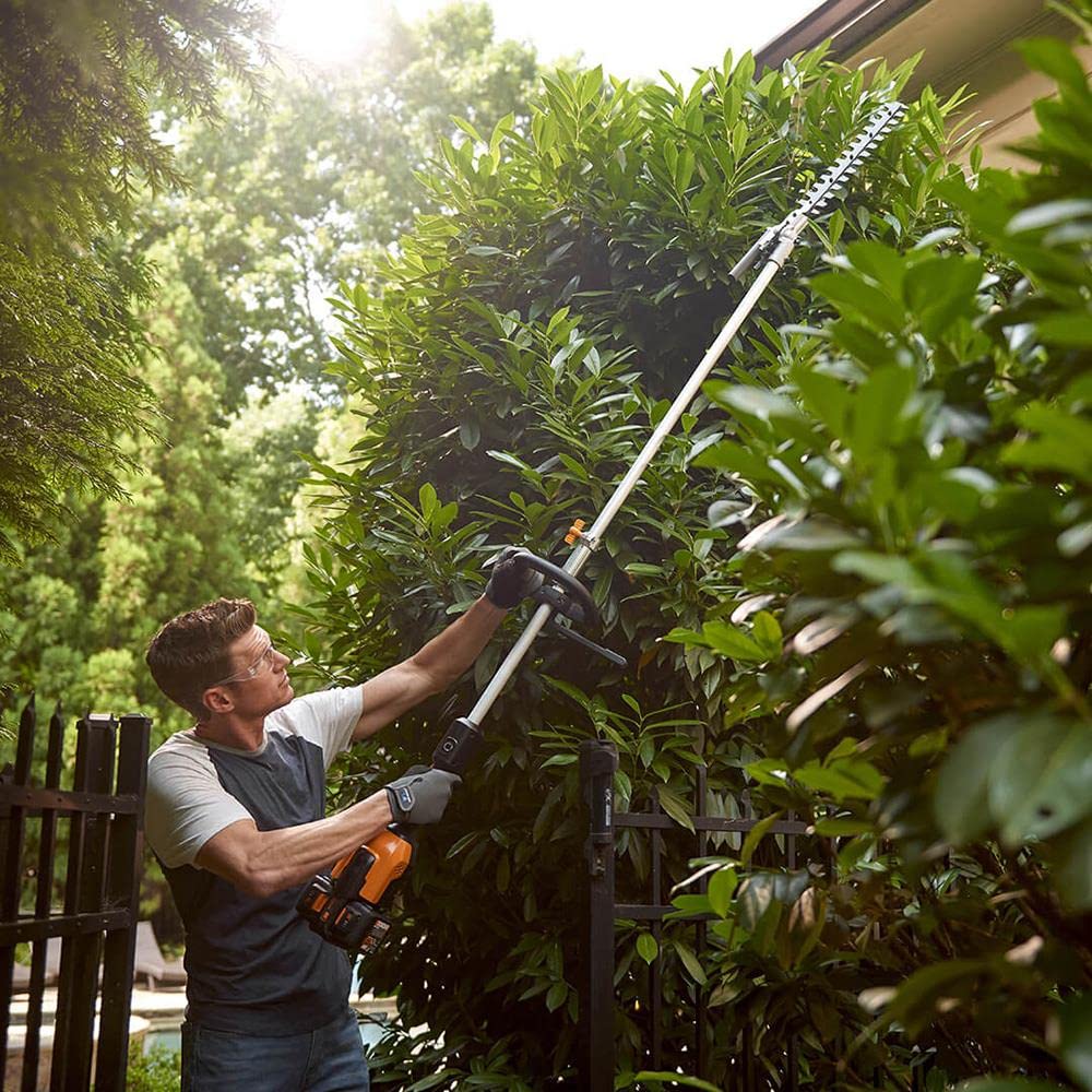 WORX WA0220 DriveShare Heckenschnere-Aufsatz - Multi-Tool Heckenschere - Schwertlänge 40cm - 24mm Schnittmesser - max. Schnitthöhe 3m - Erweiterungsaufsatz für WORX WG186E