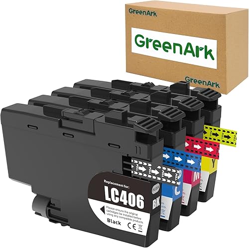 GREENARK LC406 - Cartuchos de tinta compatibles con Brother LC 406 para HL-JF1 MFC-J4335DW MFC-J4345DW MFC-J4535DW MFC-J5855DW MFC-J5955DW