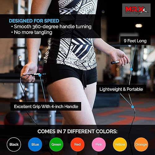 Miniatura 4 de MRX - Cuerda de saltar de PVC de 9 pulgadas para entrenamiento cardiovascular, versátil para niños y adultos, gran cuerda de saltar para ejercicio