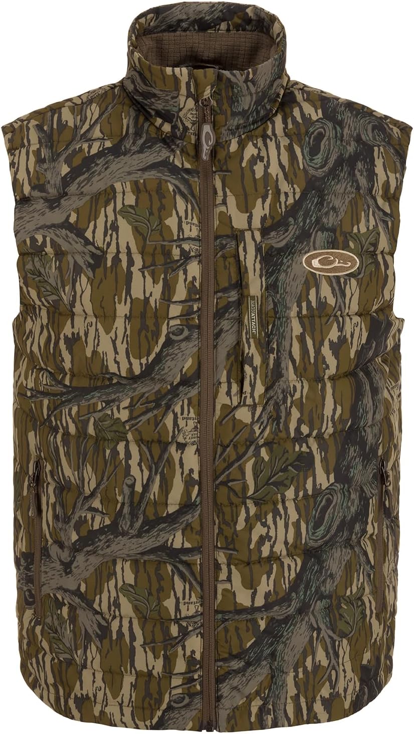 Drake Waterfowl Men's MST Synthetic Down Pack Warm Lightweight Durable Water-Repellent Adjustable Cold-Weather Hunting Vest