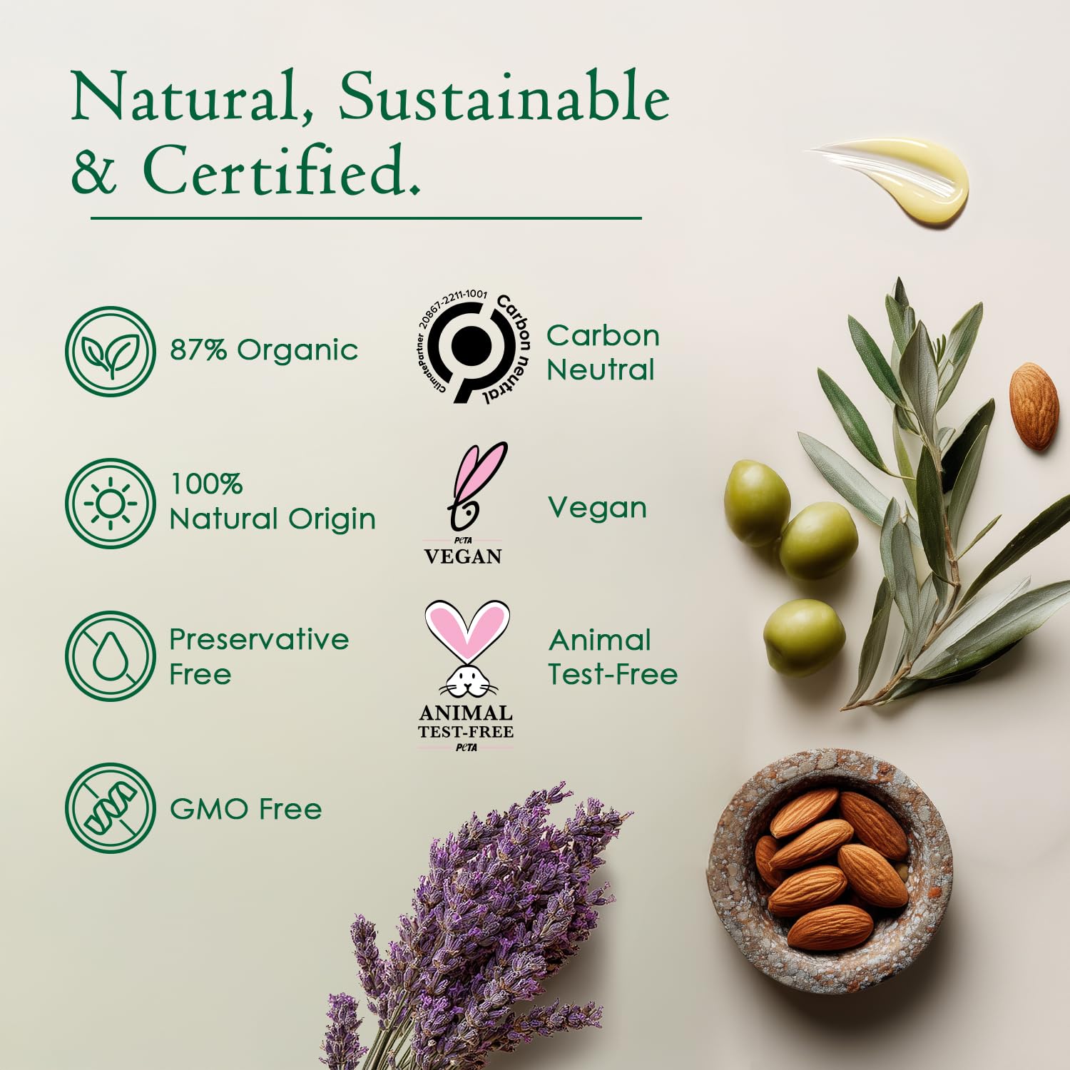 Ancient Greek Remedy Organic Face Moisturizer for Dry Skin - Anti Aging Face & Body Butter Cream - Almond, Jojoba, Olive, Rosehip, Vitamin E, Lavender Oil. Natural Lotion for Women & Men 3.4 oz - Image 4