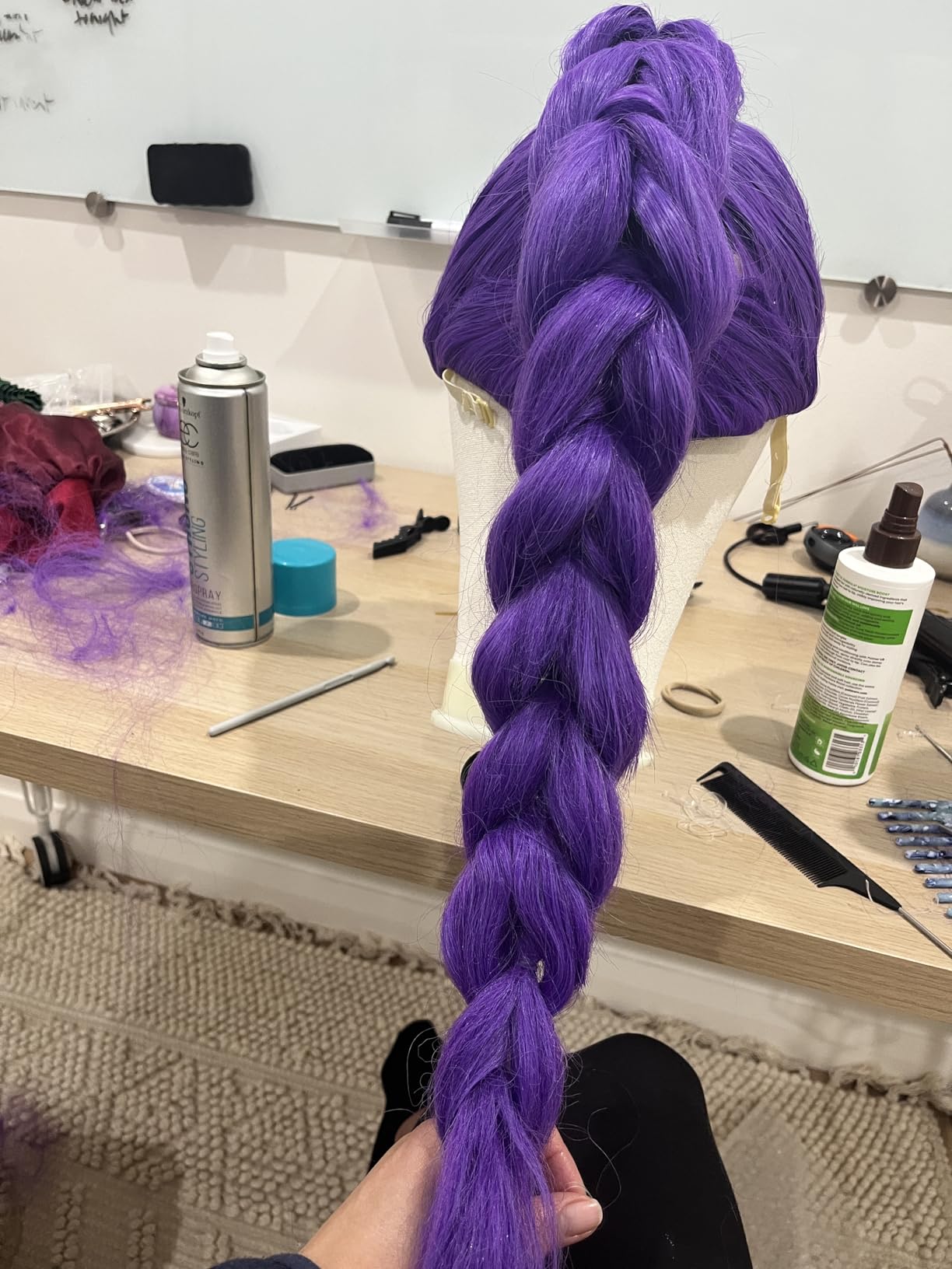 22 Inch Canvas Block Head Set,Mannequin Head for Wig Display Making ...