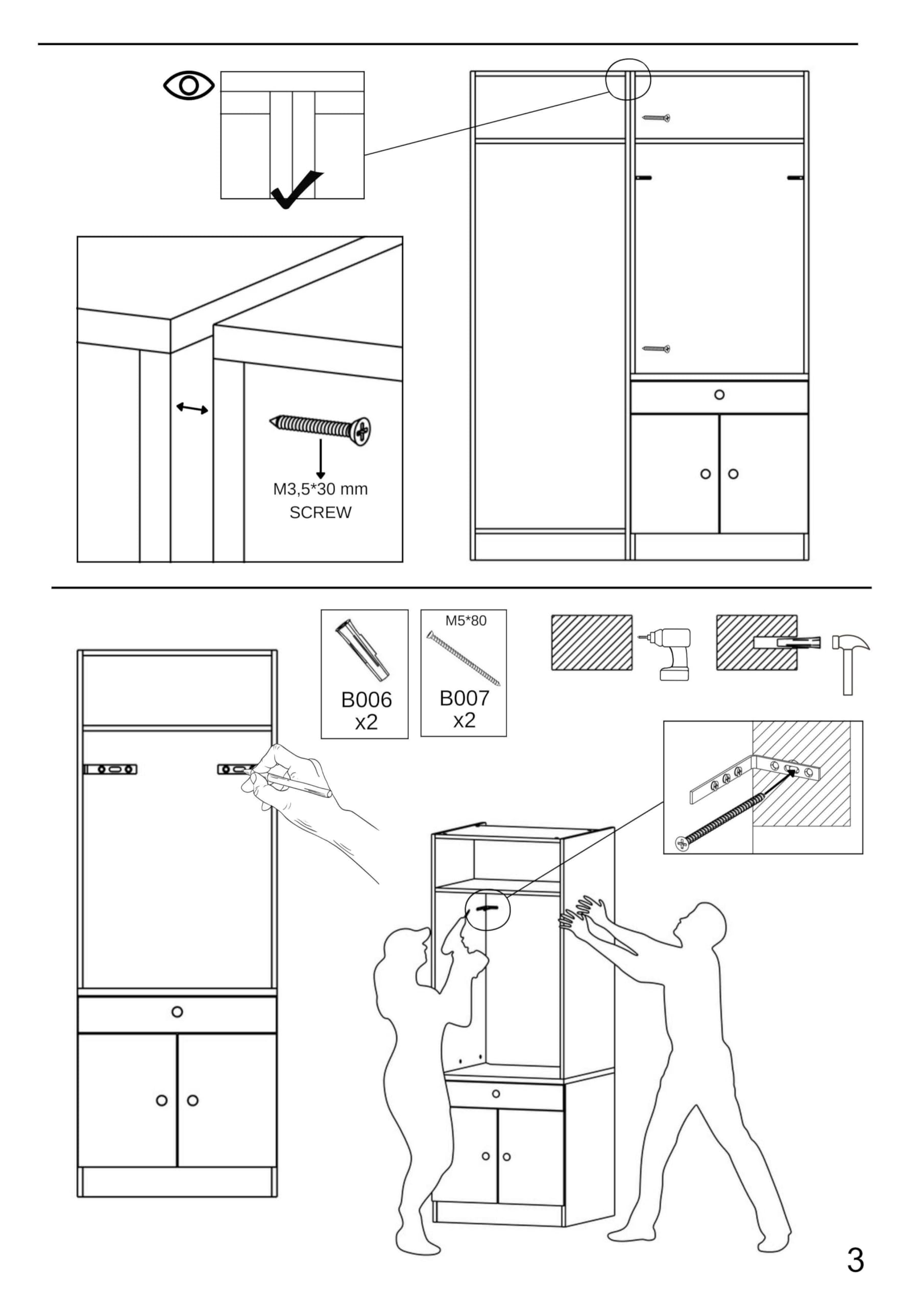 ROOMART • Szafka na pralkę z wysuwanym blatem i szufladą • zajmuje mało miejsca • praktyczna • idealna do pomieszczeń gospodarczych (biała, 2 x szafka + 2 x nakładka (62 cm))