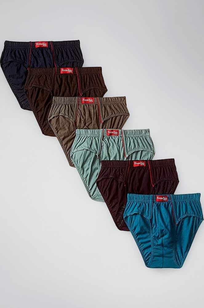 Frenchie Plus Mens Cotton Brief (Pack of 6) (90, Assorted)