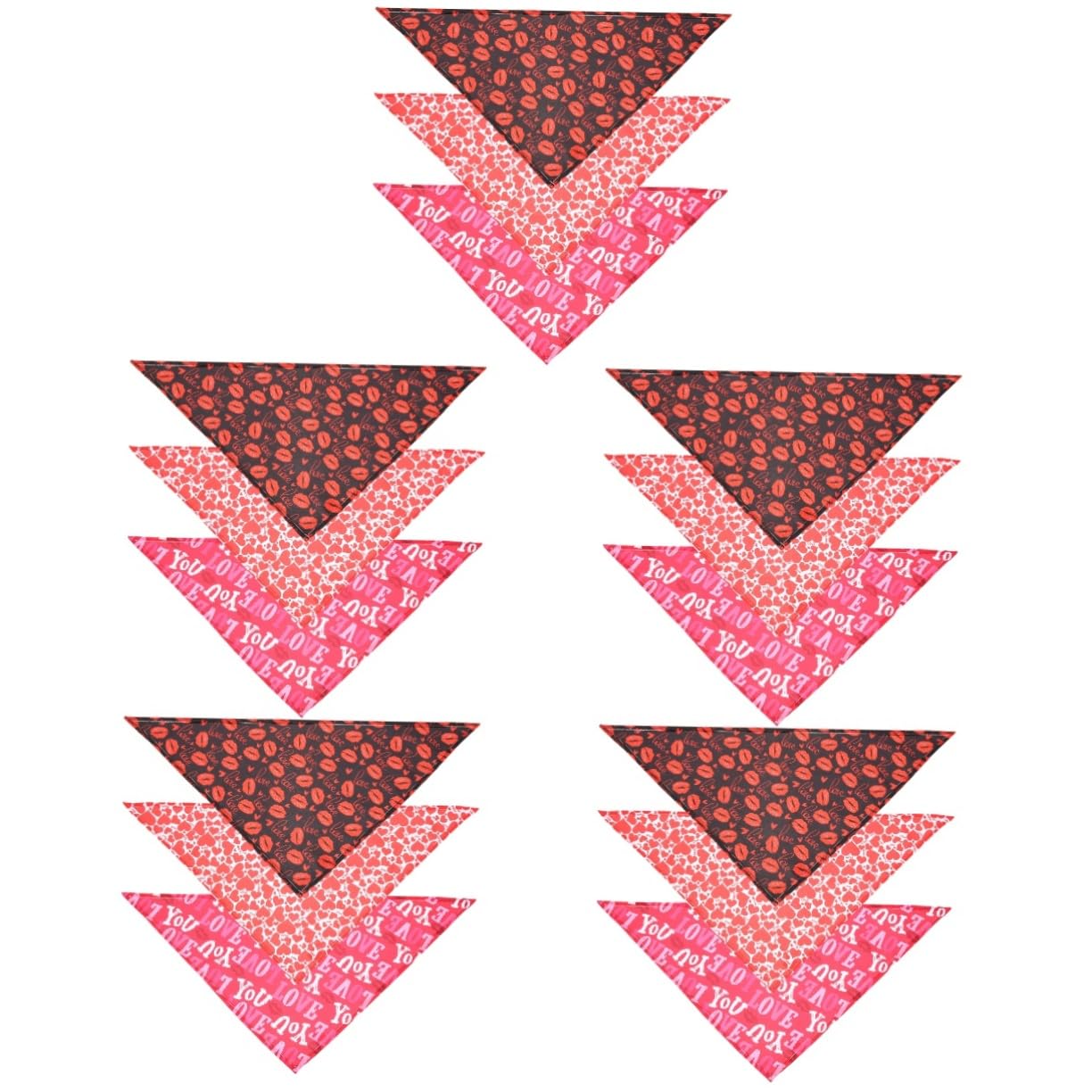 minkissy 15pièces Bandanas pour Chiens pour Saint-Valentin Accessoires De Fête pour Animaux De Compagnie pour Photos Sorties avec Style