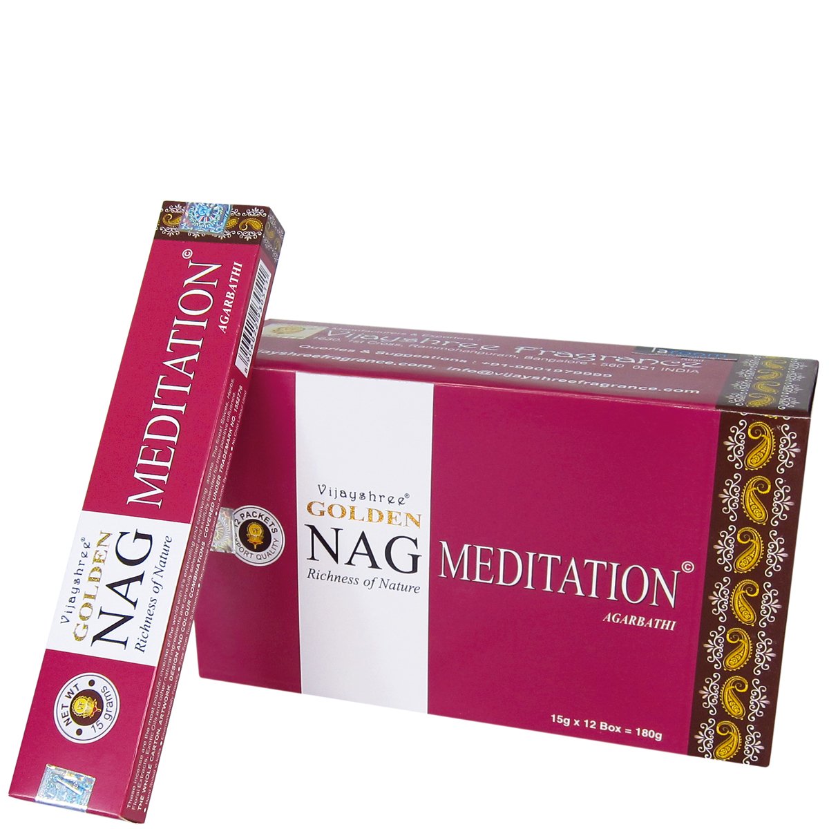 La Room 13436 – Pack 12 Boxes of Incense Golden NAG Meditation